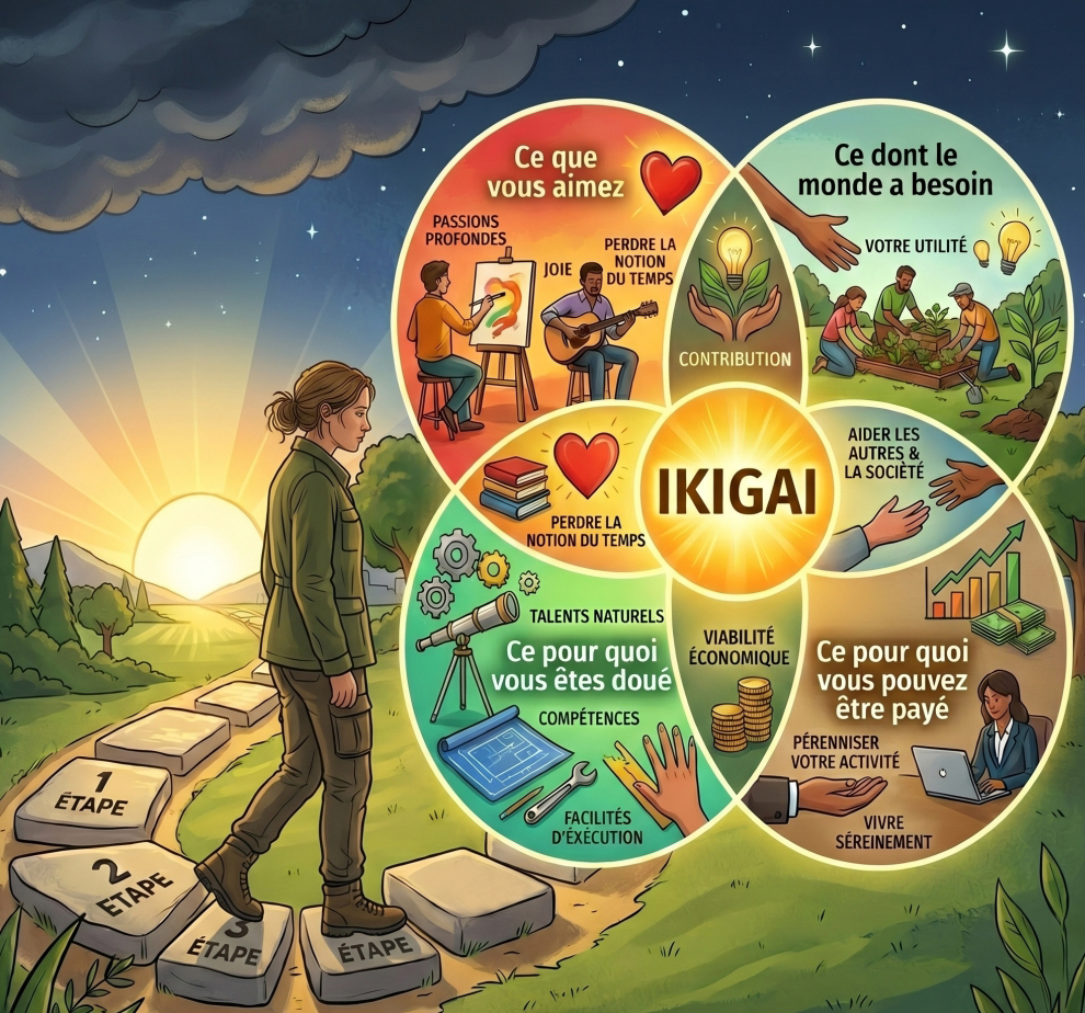 Les 4 cercles de l'Ikigai